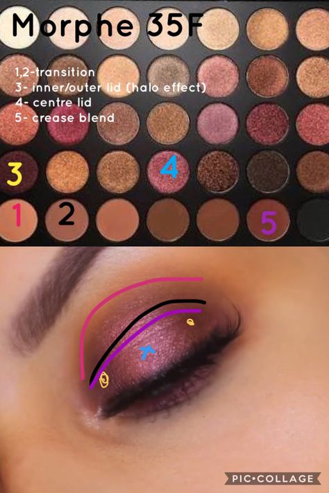 Morphe 35F Palette look, step by step tutorial https://youtu.be/ov2tVQ9lHWo Makeup List For Beginners, Makeup Looks Step By Step, Morphe 35f, Morphe Eyeshadow, Makeup Morphe, Looks Kylie Jenner, Contour Makeup Tutorial, Cute Eyeshadow Looks, Makeup List