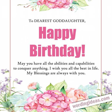 Goddaughter Birthday Wishes, Happy Birthday Goddaughter Wishes, Goddaughter Birthday Quotes, Happy Birthday To My Goddaughter Quotes, Happy Birthday To My Goddaughter, Happy Birthday Goddaughter, Happy Birthday Wishes Spanish, Birthday Goddaughter, Goddaughter Quotes