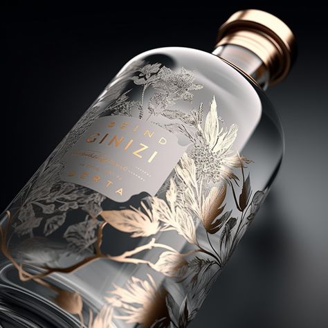 Liqueur Label Design, Liquor Label Design, Gin Bottle Design, Luxury Bottle Packaging, Gin Label Design, Luxury Drinks, Alcohol Packaging Design, Gin Label, Gin Design