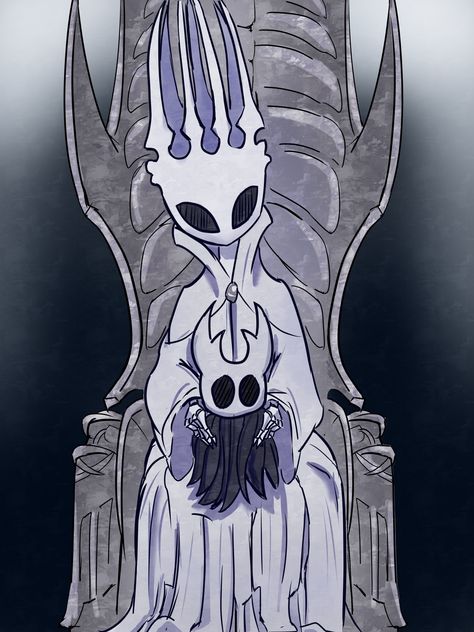 Pale King Fanart, Hollow Knight Pale King, Pale King, King Throne, King Fanart, King On Throne, Hollow Night, Knight Art, King Art