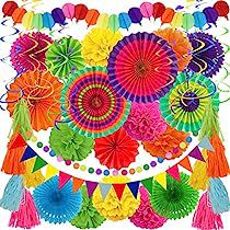 Fiesta Party Favors, Mexican Party Decorations, Paper Balloon, Tissue Paper Tassel, Tissue Pom Poms, Fiesta Party Decorations, Mexican Theme, Fiesta Theme, Carnival Festival