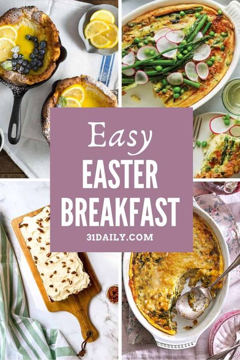 Easter Breakfast For A Crowd, Kid Easter Breakfast, Make Ahead Easter Breakfast, Easy Easter Breakfast Ideas, Spring Breakfast Ideas, Easter Breakfast Brunch, Easy Easter Breakfast, Easter Breakfast Ideas, Easter Morning Breakfast