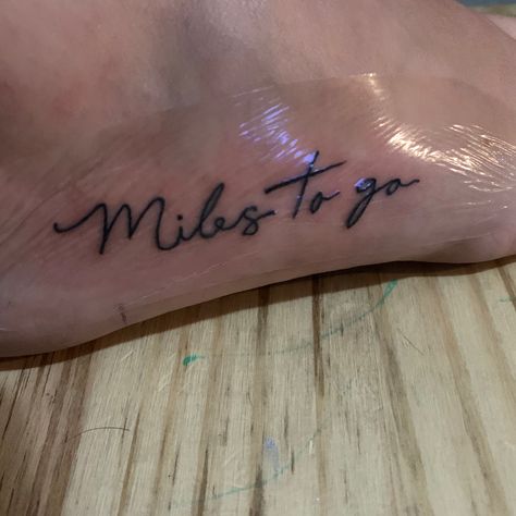 Runner Tattoo For Women, Miles To Go Tattoo, Runners Tattoo, Running Tattoos For Women, Running Shoes Tattoo, Cool Tattoos With Meaning, Someday Tattoo, Running Tattoos, Tatted Quotes