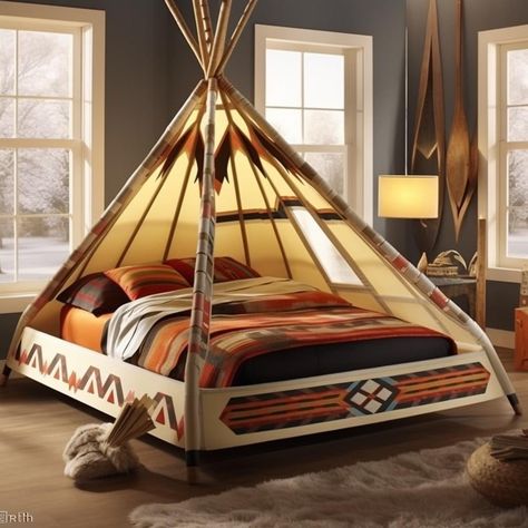 Native American Decorating Ideas, Native American Home Decor Ideas, Runes Tattoos, Native American Bedroom, Native American Houses, American Home Design, Native Decor, American Bedroom, Native American Home