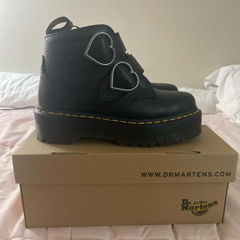 Dr. Martens Devon Heart Shoes, no longer sold on... - Depop Dr Martens Devon Heart, Dr Martens Devon, Heart Shoes, Dream Shoes, My Dream, Devon, Signs, How To Wear