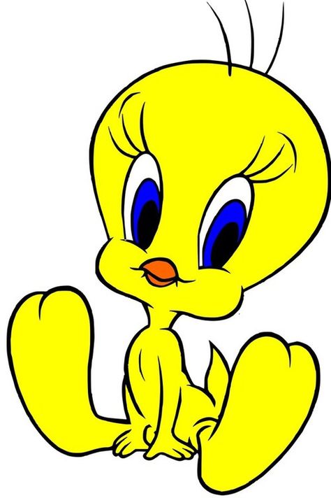 Tweety Tweety Bird Drawing, Old Cartoon Characters, Baby Looney Tunes, Looney Tunes Cartoons, Cartoon Pictures, Classic Cartoon Characters, Tweety Bird, Cute Cartoon Characters, Yellow Art