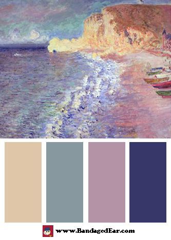 Wave Color Palette: Morning at Etretat, 1883, Art Print by Claude Monet Design Seeds, Color Balance, Color Studies, Colour Palettes, Color Stories, Color Textures, Colour Schemes, Color Pallets, Color Swatches