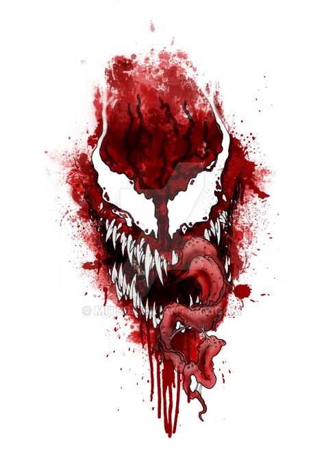 Venom, Digital Artwork, Marvel, For Sale, Red, Art