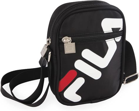 Fila Unisex's Shoulder Bag, Black, One Size Fila Bag, Shoulder Bag Black, Sling Backpack, Size Clothing, Front Zipper, Shoes Jewelry, Bags Handbags, Shoe Accessories, Shoe Jewelry