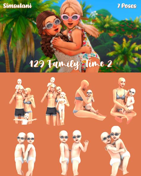 Simsulani Poses, New Pose, Twins Posing, Sims 4 Couple Poses, Toddler Poses, Ts4 Poses, Sims 4 Cc Eyes, Sims 4 Family, The Sims 4 Pc