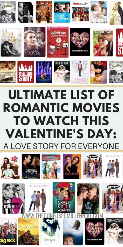 Romantic Movies To Watch, Valentines Movies, Love Story Movie, Rom Coms, Disney Movies To Watch, Movie To Watch List, What To Watch, My Funny Valentine, A Love Story