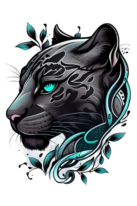 Our Panther Tattoo design is a tribute to the beauty and grace of this magnificent animal, with its sleek lines and piercing eyes. A symbol of power, elegance, and mystery, the panther is a popular tattoo choice. Get it as a tattoo or on Redbubble products. #TraditionalTattoo #PantherTattoo #Panther #PantherDesign #OldSchoolTattoo #AmericanTraditional / Traditional Tattoo, Panther Tattoo, Panther, Panther Design, Old School Tattoo, American Traditional American Traditional Panther Head, Traditional Panther Head Tattoo, Traditional Panther Head, Panther Head Tattoo, American Traditional Panther, Black Panther Drawing, Traditional Panther, Black Panther Tattoo, Panther Head