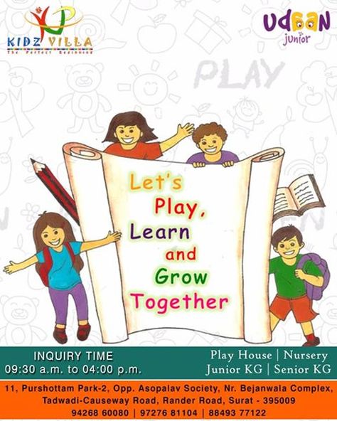 Take your child where they can Play, Learn and Grow Together for their better future!! Address:- 11, Purshottam Park-2 Opp. Asopalav Society, Nr.Bejanwala Complex, Tadwadi-Causeway Road, Rander Road, Surat-395009 #Playgroupschool #Learnandfun #Funloving #Enjoyment #learning #randers #surat Play Learn And Grow Together, Class Board Decoration, Class Board, Wedding Background Wallpaper, Classroom Wall Decor, Class Room, Board Decoration, Classroom Walls, Better Future