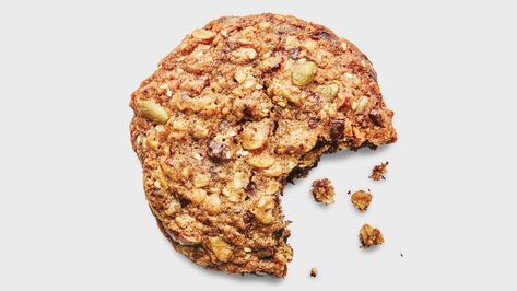 Anytime Chocolate Chip and Oat Cookies Recipe | Bon Appetit Vegetarian Cookie Recipes, Oat Cookie Recipe, Oatmeal Chocolate Chip Cookie Recipe, Gooey Cookies, Whole Grain Flour, Oatmeal Chocolate Chip, Oatmeal Cookie, Oat Cookies, Oatmeal Chocolate