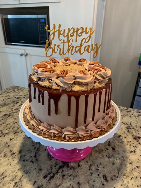 German Chocolate Birthday Cake Ideas, German Chocolate Birthday Cake, Dessert Auction, Grandma Cake, Cupcake Inspiration, 90th Birthday Cakes, Cafe Business, Birthday Cake For Mom, 40th Cake