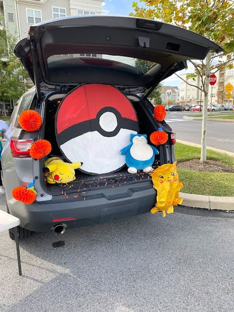 The Ashley Maria Blog: October 2021 Trunk Or Treat Pokemon Ideas, Pokemon Trunk Or Treat Ideas For Cars, Trunk Or Treat Pokemon, Pokémon Trunk Or Treat, Pokemon Trunk Or Treat Ideas, Pokémon Party, Trunk Or Treat Ideas, Pokemon Ball, Pokemon Theme