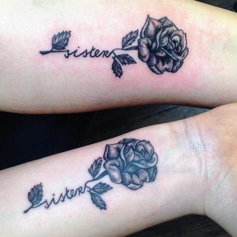 Small Sister Tattoos, Bestie Tattoo, Small Quote Tattoos, Disney Princess Tattoo, Lil Sis, Small Tattoos For Guys, Sunflower Tattoo, Sister Tattoos, Big Sis