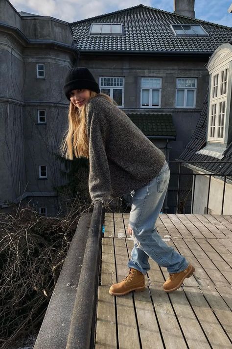 Timberland Boots Women Outfit, Tims Outfits, Timberland Outfits Women, Timbs Outfits, Timberland Outfit, Pernille Teisbaek, Scandi Fashion, Timberland Boots Outfit, Timberland Outfits