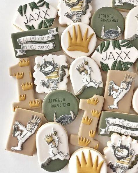 First Birthday Cookies, Royal Icing Sugar, 1st Birthday Boy, Kids Themed Birthday Parties, Baby Cookies, Cookie Inspiration, Boy First Birthday, Cookie Art, Birthday Cookies