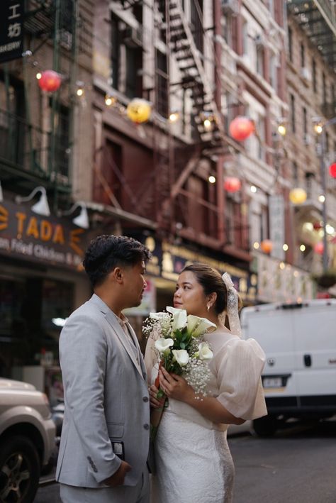 Chinatown nyc wedding #filipinowedding #filipino #nycwedding Chinatown Manhattan, Nyc Editorial, Nyc Chinatown, Prenup Photos Ideas, Filipino Wedding, Chinatown Nyc, Nyc City, Wedding China, China Town