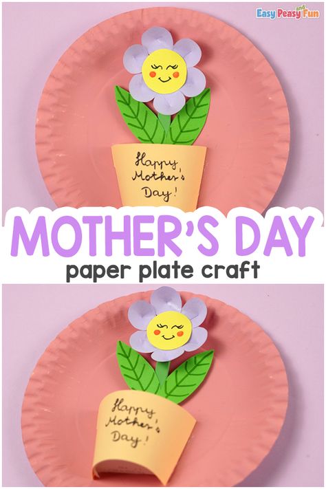 Mothers Day Paper Plate Craft Spring Flower Crafts, Scratch Book, Paper Plate Craft, Mothers Day Baskets, Easy Mother's Day Crafts, Monochrome Makeup, Turtle Crafts, Mother's Day Activities, Homemade Mothers Day Gifts