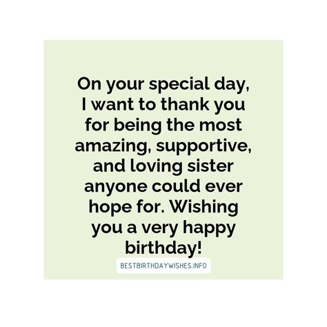 Birthdays are special occasions that call for special celebrations. To make your sister feel special, it is important to send her heart touching birth... | # #BirthdayWishes Check more at https://www.ehindijokes.com/heart-touching-birthday-wishes-for-sister/ Birth Day Wishes For Sister, Birthday Wishes For Big Sister, Special Birthday Wishes For Sister, Friend Letters, Happy Birthday Wishes For Sister, Heart Touching Birthday Wishes, Best Friend Letters, Happy Birthday Captions, Cute Birthday Wishes