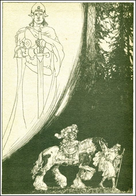 Willy Pogany ~ Parsifal by Richard Wagner ~ Crowell ~ 1912 ~ via Golden Age Comic Book Stories Illustration from Part VI - The Deliverer Willy Pogany, Golden Age Comics, Richard Wagner, Fairytale Illustration, Literature Art, Old Book, Medieval Art, Ink Illustrations, Medieval Fantasy