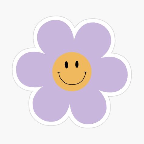 Get my art printed on awesome products. Support me at Redbubble #RBandME: https://www.redbubble.com/i/sticker/Purple-Flower-Smiley-by-Beebie888/113924254.EJUG5?asc=u Smiley Sticker, Flower Smiley, Smiley Flower, Purple Flower, Transparent Stickers, Purple Flowers, Ariel, Smiley, My Art