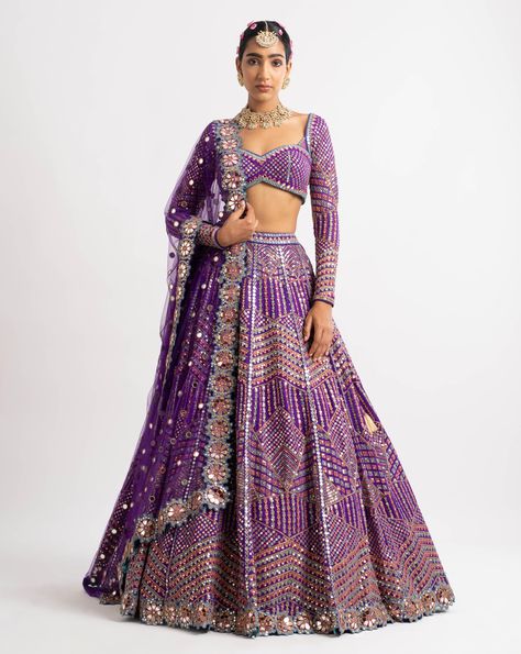 Brocade lehenga party wear