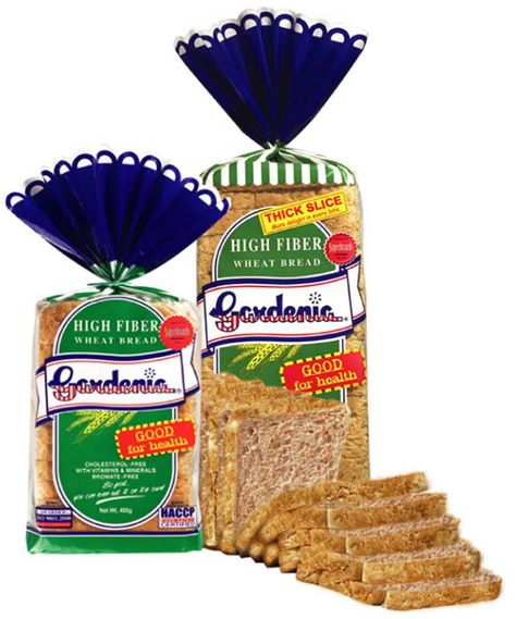 High Fiber Whole Wheat Bread 600g and 400g Made from 100% real premium wheat combining the goodness of wholemeal flour and the natural taste of real honey, this bread is high in fiber that is good for your health. Two slices of Gardenia High Fiber Whole Wheat Bread provides 20% of your daily fiber needs. Gardenia Bread, Coastal Camping, Fiber Bread, Wholemeal Bread, Food Marketing, Food Reference, Real Honey, Fresh Products, High In Fiber