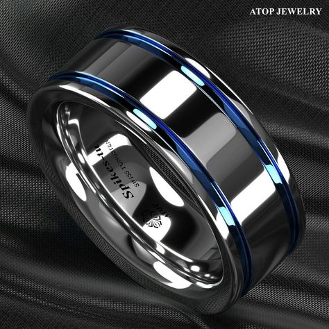 Order yours here: https://ssdlr.shop/l/8b0a91c2 Our Wedding Bands will not fade, tarnish or leave your skin green. It is waterproof, comfort fit and made out of the best high quality materials in the United States to assure satisfaction. About us: We are a Christian owned company inpired by God to use jewelry as a gift of love by following His example in Ezekiel 16:11-14. Be parters with us on a major purpose; God creates nature, we shape it, thus, we seek to shape nature in a way that glor... Cool Rings For Men, Casual Rings, Tungsten Carbide Wedding Bands, Tungsten Mens Rings, Mens Engagement, Tungsten Carbide Rings, Wedding Rings Unique, Men's Jewelry Rings, Tungsten Ring