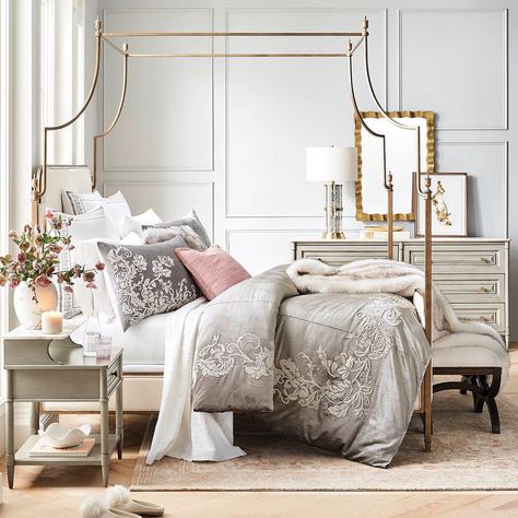 Frontgate’s Instagram photo: “For mornings when you want to wake up in a Jane Austen novel, our Whitby Canopy Bed is here to turn dreams into reality. - - - #bedding…” Canopy King Bed, Bedroom With Canopy Bed, Bedroom With Canopy, Queen Canopy Bed, Outdoor Pet Bed, Canopy Beds, Velvet Duvet, Girls Rooms, Canopy Design