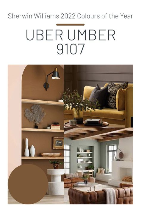 We are in love with Sherwin William's Colours of the Year for 2022. Here is some of our inspo for how to use Uber Umber 9107! Check out our socials for more of our inspo ideas and interior design work! 🤍 Uber Umber Sherwin Williams, Sherwin Williams Color Palette, Sherwin Williams Colors, Interior Design Work, Color Of The Year, Sherwin Williams, Bathroom Makeover, Home Staging, New Kitchen