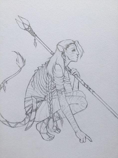 Avatar Navi Drawing Reference, Navi Drawing Base, Holding Bow And Arrow Reference Drawing, Avatar Navi Tattoo, Navi Drawing, Magical Creatures Drawings, Avatar Fan Art Pandora, Avatar Drawings Pandora, Avatar Sketch