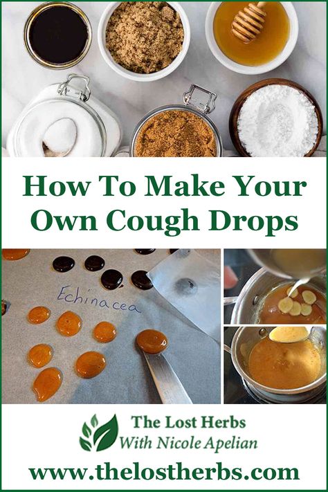 Cough Drops Homemade, Best Cough Remedy, Homemade Cough Remedies, Herbal Remedies Recipes, Sick Remedies, Cough Drops, Home Remedy For Cough, Herbal Recipes, Natural Cold Remedies