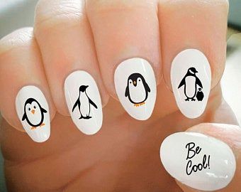 Nails Penguin, Penguin Nail Art, Bumble Bee Nails, Penguin Nails, Edible Ideas, Nail Natural, Ladybug Nails, Fashion Nail Art, Gel Nail Art Designs