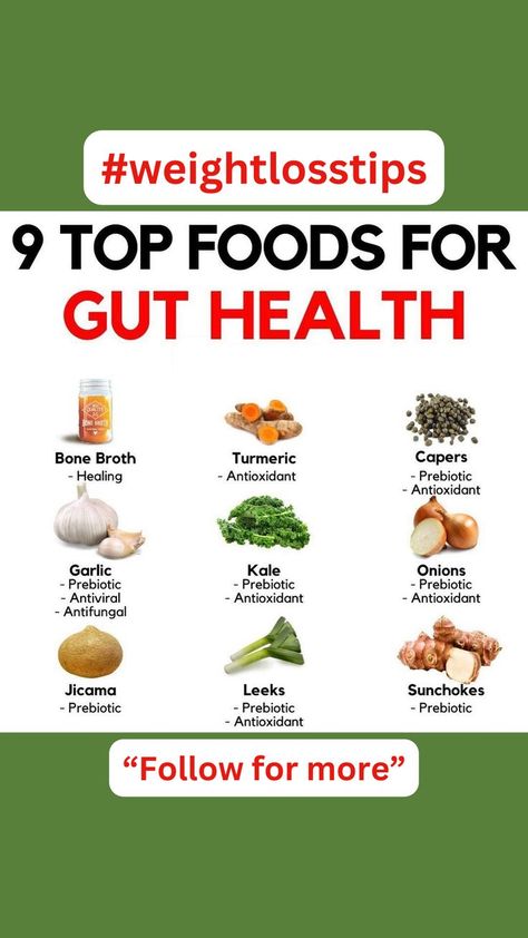 9 Top Foods for Gut Health: Essential Weight Loss Tips for Women #weightlosstips #weightlossgoals #healthyweightloss #weightlossjourney Foods For Gut Health, Realistic Goals, Nutritious Diet, Tips For Women, Gut Health, Healthy Habits, For Women, Health