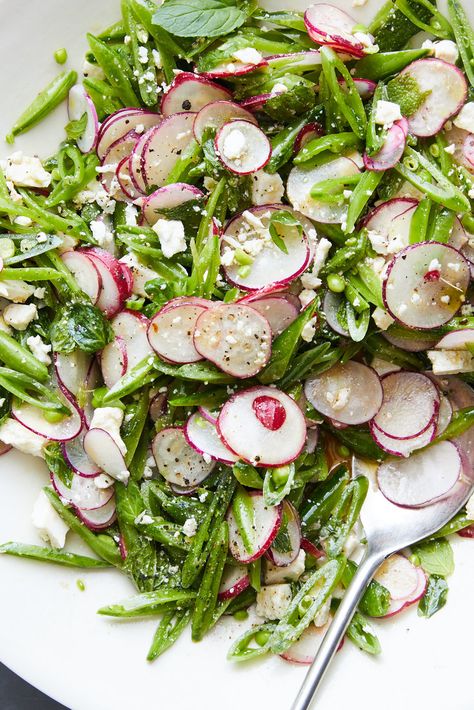 Pea Salads, Ricotta Salata Recipe, Sugar Snap Pea Salad, Salad With Radishes, Sugar Snap Pea, Snap Pea Salad, Snap Pea, Pea Salad, Nyt Cooking