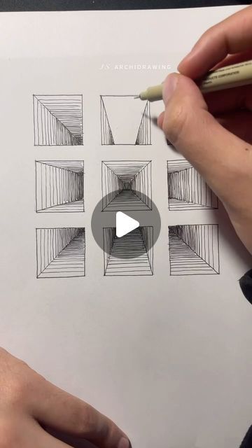 JS.Camacho on Instagram: "Ejercicio para el entendimiento de la profundidad en la perspectiva   #jsarchidrawing  . .  . . . . . Follow me @js.archidrawing #detaildrawing #architecturesketch #architecturedrawing #sketch #sketchbook #drawing #handdrawn #penandink #inkdrawing #pencil #pensketch #moleskine #micron #fineliner #archi #archisketcher #arch_more #penart   #urbansketcher #urbansketch #boceto #bocetos #ink #igblackandwhite #perspective #perspectiva" One Line Perspective Drawing, How To Make Perspective Drawing, 3d Art Drawing Pencil Sketches, La Drawing Art, Perspective Drawing Lessons Tutorials, 3d Sketches Pencil, Different Perspectives Art, Simple Perspective Drawing, Prespective Sketches