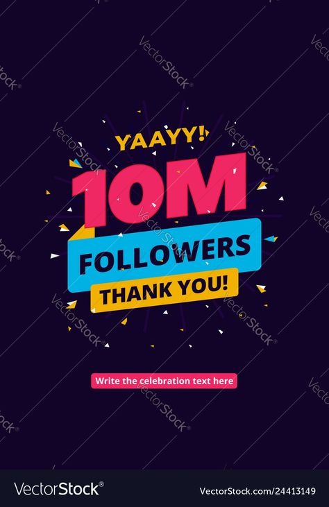 1 Million Followers Social Media, Million Followers Aesthetic, Social Media Post Background, Celebration Typography, 10 Million Followers, Followers Social Media, One Million Followers, Post Background, Empire Building