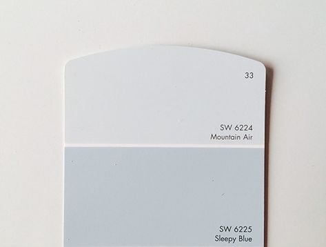 Mountain air versus sleepy blue Best Light Blue Sherwin Williams, Pale Blue Sherwin Williams, Sw Mountain Air Paint, Sleepy Blue Sherwin Williams Bedroom, Pale Blue Paint Colors Sherwin Williams, Sherwin Williams Pale Blue, Light Blue Sherwin Williams, Light Blue Sherwin Williams Paint, Sherwin Williams Open Air