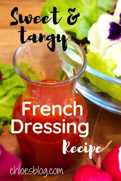 Russian Salad Dressing Recipe, Sweet French Dressing Recipe, Homemade French Dressing Recipes, French Salad Dressing Recipes Homemade, Creamy French Dressing, Blueberry Bake, Homemade French Dressing, French Dressing Recipe, Russian Salad Dressing