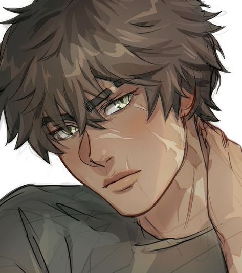 Frostbite Studios, Boys With Green Eyes, Brown Hair Male, Brown Hair Boy, Brown Hair Green Eyes, Brown Hair Men, Boy Drawing, Tan Guys, Boy Character