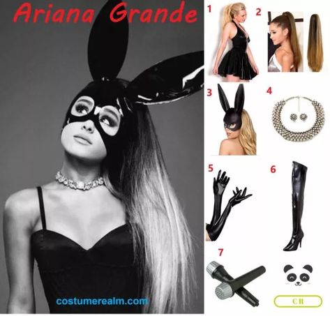 Ariana Grande Costume Arianna Grande Halloween Costume, Halloween Costumes Ariana Grande, Ariana Grande Costume Ideas, Ariana Grande Bunny Costume, Arianna Grande Costume, Ariana Grande Costume Diy, Ariana Grande Halloween Costume Ideas, Ariana Grande Costume Halloween, Ariana Grande Halloween Costume