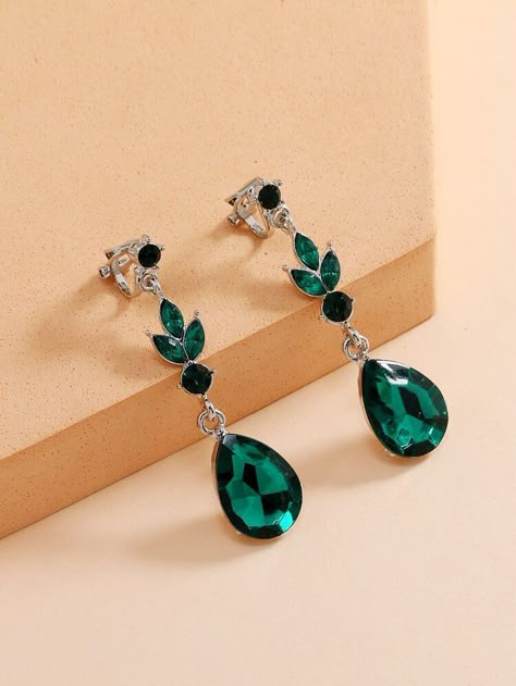 Dark Green Wedding Earrings, Emerald Prom Jewelry, Silver And Green Earrings, Black And Green Jewelry, Green And Black Earrings, Emerald Green Accessories, Forest Green Jewelry, Dark Green Jewelry, Dark Green Earrings