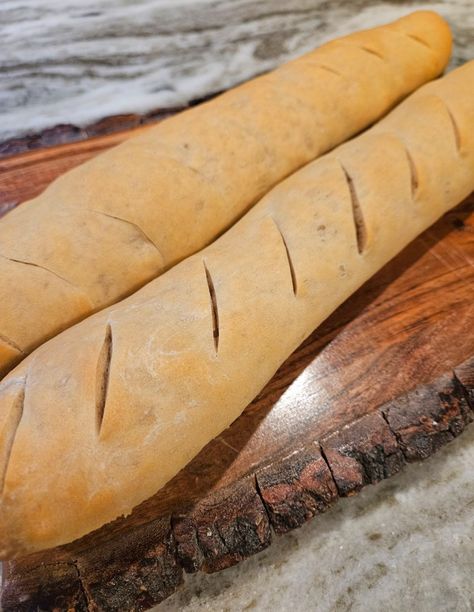 Simple Same Day Sourdough Baguettes - Homestead on Lakeside Easy Delicious Bread, Sourdough Baguette Recipe, Same Day Sourdough, Sourdough Baguettes, Chicken Parmesean, Sourdough Baguette, Hoagie Sandwiches, Baguette Recipe, Bread Lame