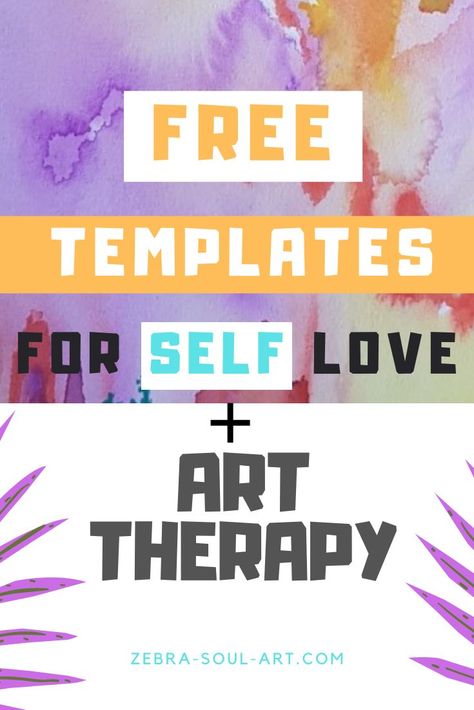 Self Love Art Activities, Art Therapy Printables, Free Art Therapy Worksheets, Affirmation Art Projects, Self Love Art Projects, Self Love Crafts, Art Therapy Activities Printables, Art Therapy Prompts, Self Love Prompts