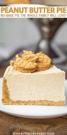 Nutter Butter Crust, Peanut Butter And Cream Cheese, Peanut Butter Desserts Easy, Whipped Peanut Butter, Dessert Alternatives, Butter Crust, Nutter Butter, Peanut Butter Cake, Peanut Butter Desserts