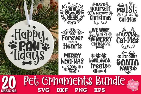 Dog And Cat Ornaments Diy, Dog Christmas Quotes, Diy Dog Ornaments, Ornament Sayings, Dog Ornaments Diy, Pet Christmas Ornaments, Jolie Citation, Pet Ornaments, Merry Woofmas