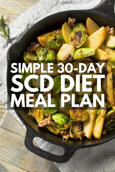 30-Day SCD Diet Meal Plan For Beginners | While the intro phase of the SCD diet is very restrictive, the SCD approved food list becomes quite extensive once you move past phase 1. There are tons of SCD legal breakfast, lunch, and dinner recipes, as well as yummy snacks and desserts for kids and adults alike. We’ve curated 90 SCD diet recipes for every palette into one master list, and we hope you love them as much as we do! #scd #scdrecipes #aiprecules #crohnsdisease #ulcerativecolitis Scd Diet Recipes, Crohns Diet, Diet Meal Plan For Beginners, Specific Carbohydrate Diet Recipes, Desserts For Kids, Lunch And Dinner Recipes, Scd Diet, Meal Plan For Beginners, Scd Recipes